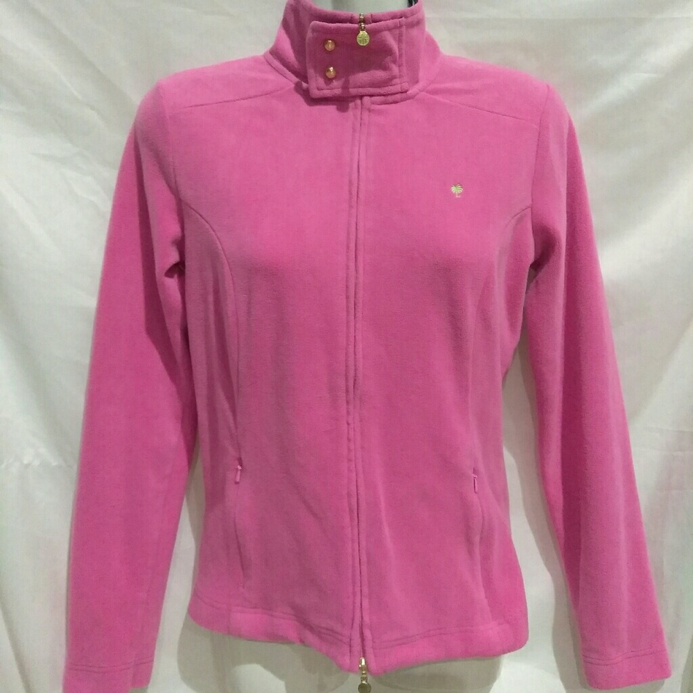 Lilly Pulitzer Pink Full Zip Fleece Jacket
